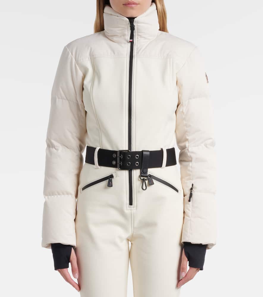 Moncler Technical Down Ski Suit In White