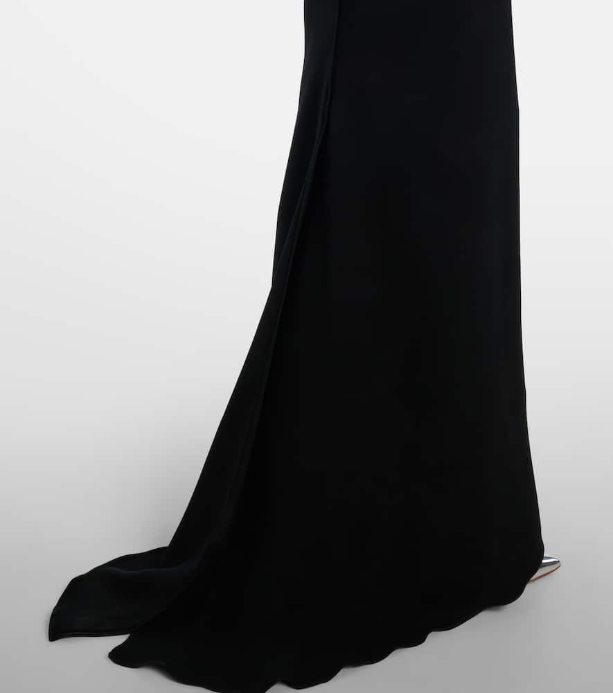Marmar Halim Embellished Strapless Gown In Black