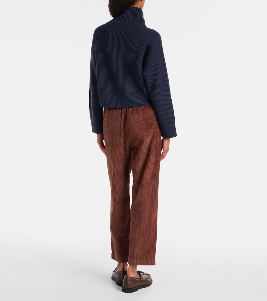 Brunello Cucinelli Wool, Cashmere, And Silk Sweater In Blue