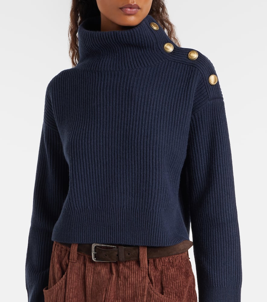 Brunello Cucinelli Wool, Cashmere, And Silk Sweater In Blue