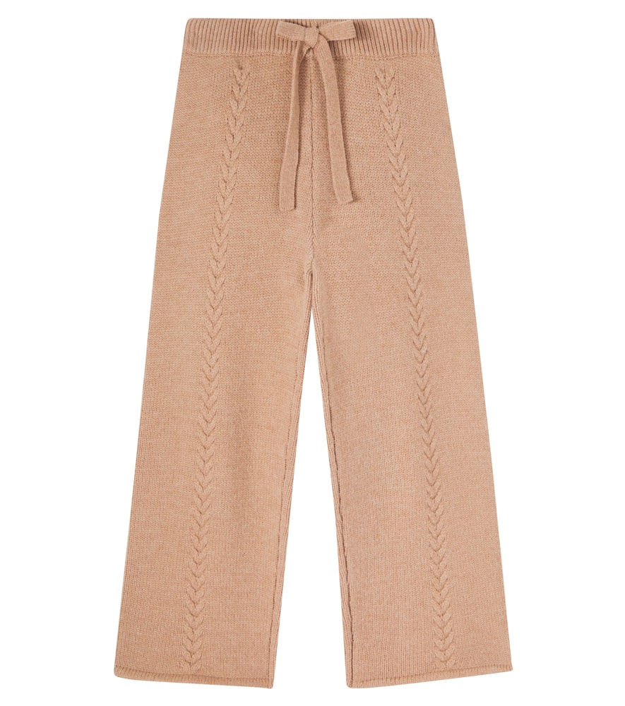 Donsje Sulien Knitted Wool Wide-leg Pants In Brown