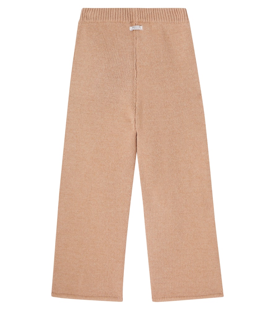 Donsje Sulien Knitted Wool Wide-leg Pants In Brown