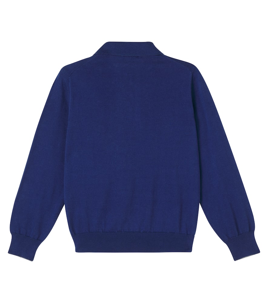 Brunello Cucinelli Logo Cotton Polo Shirt In Blue