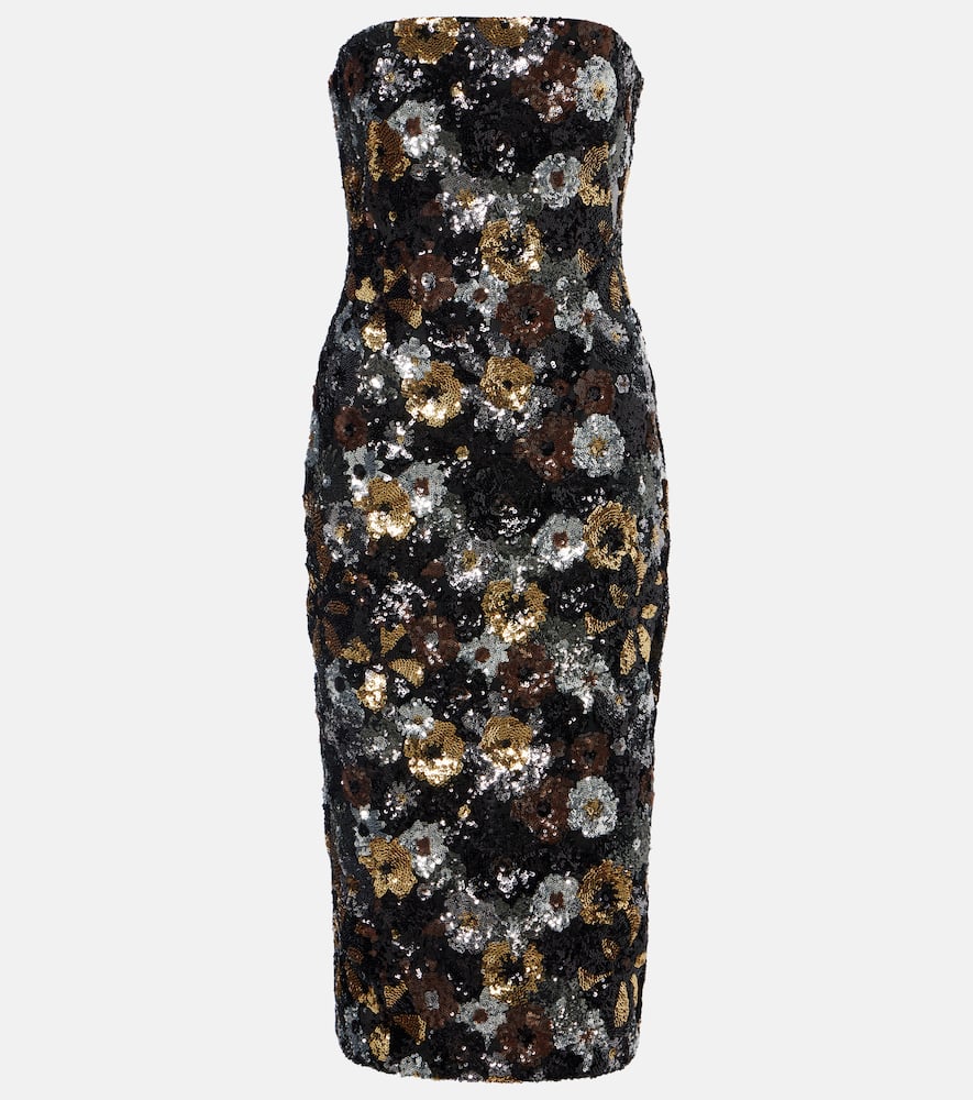 Max Mara Vacillo Sequined Midi Dress In Multi