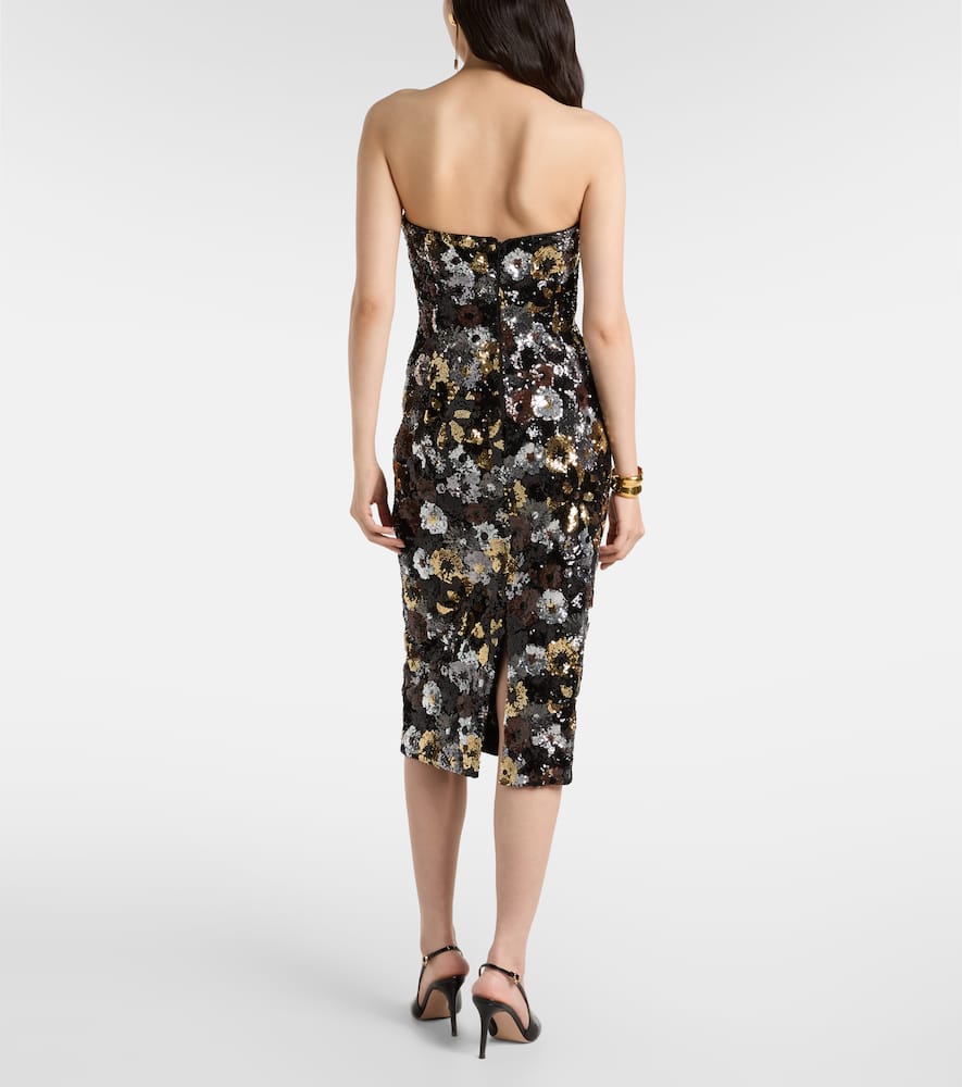 Max Mara Vacillo Sequined Midi Dress In Multi