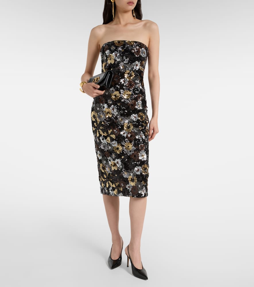 Max Mara Vacillo Sequined Midi Dress In Multi