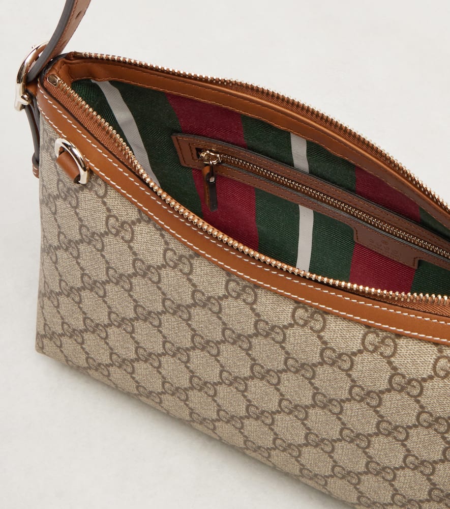 Gucci Gg Emblem Medium Shoulder Bag In Sand