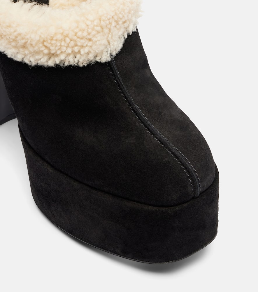 Paris Texas Malena 145 Suede Platform Mules In Black