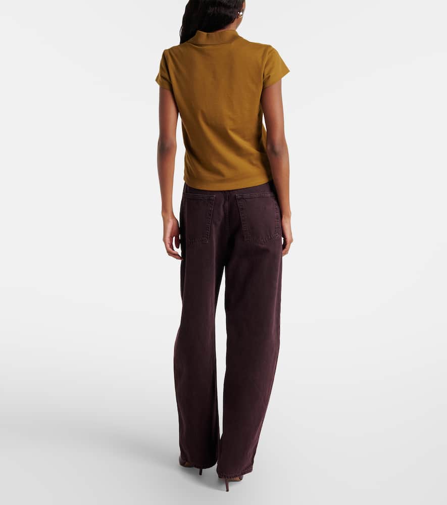 Agolde Sefton High-rise Barrel-leg Jeans In Brown