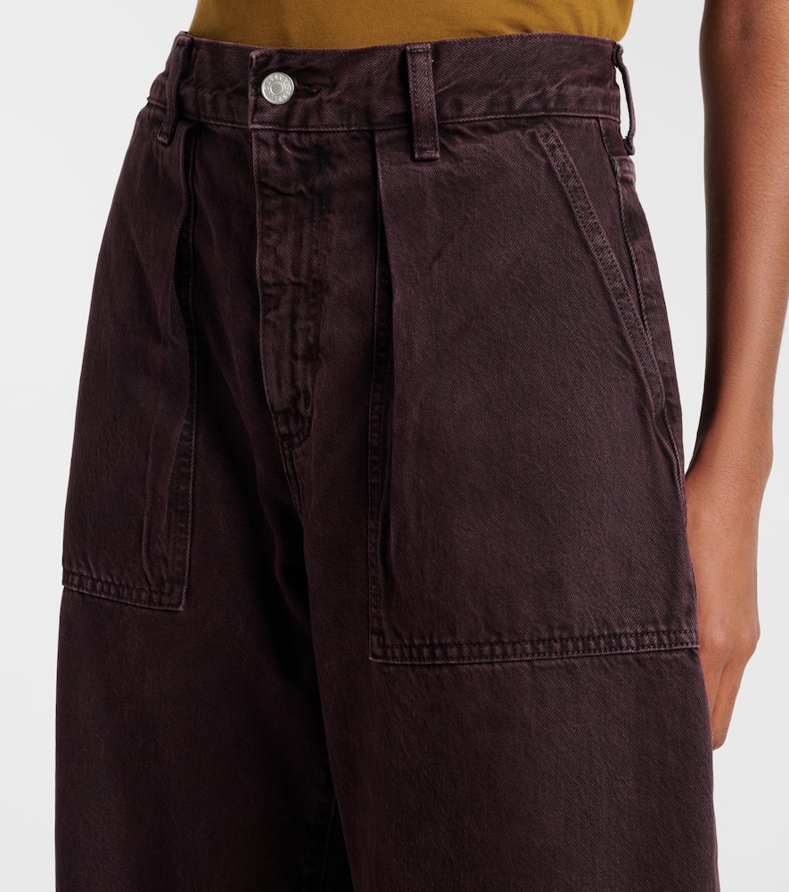 Agolde Sefton High-rise Barrel-leg Jeans In Brown