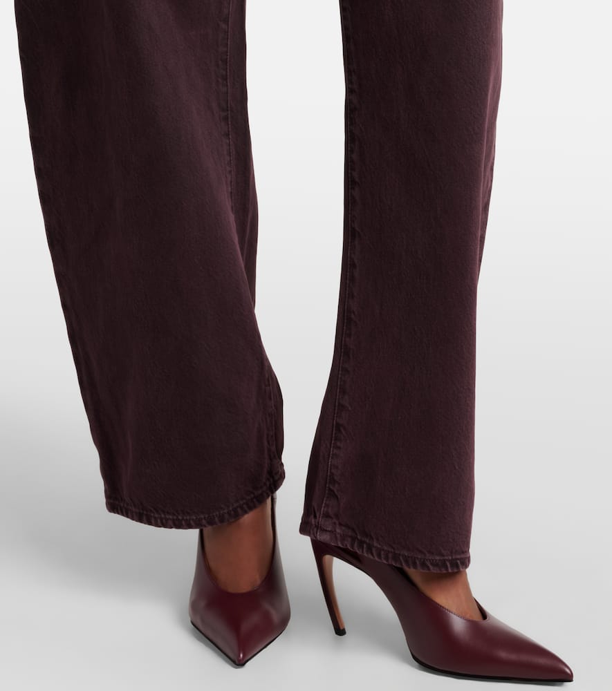 Agolde Sefton High-rise Barrel-leg Jeans In Brown