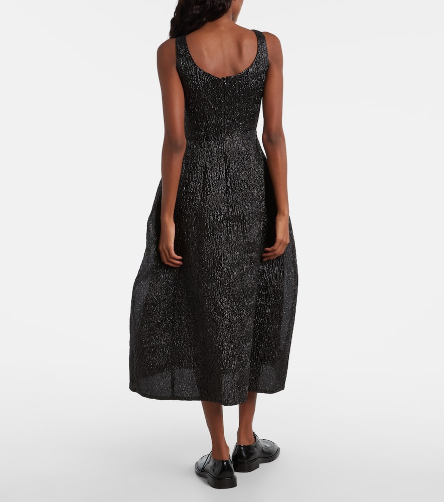 Simone Rocha Embellished Lamé Cocktail Dress In Black