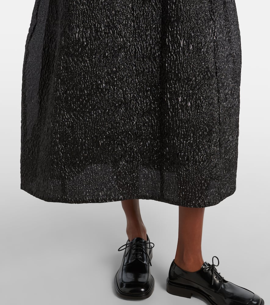 Simone Rocha Embellished Lamé Cocktail Dress In Black