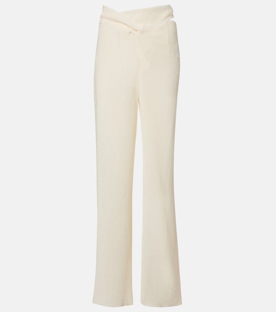Magda Butrym High-rise Wide-leg Pants In White