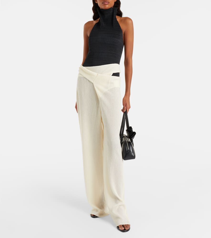Magda Butrym High-rise Wide-leg Pants In White