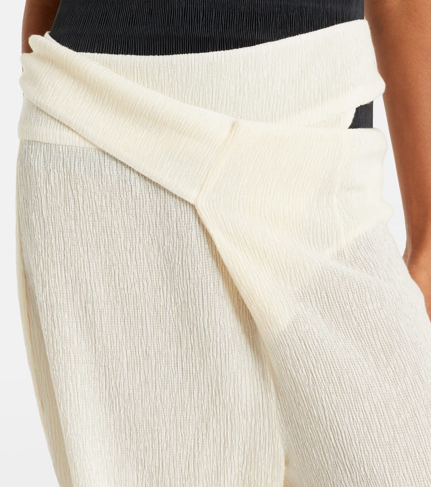 Magda Butrym High-rise Wide-leg Pants In White