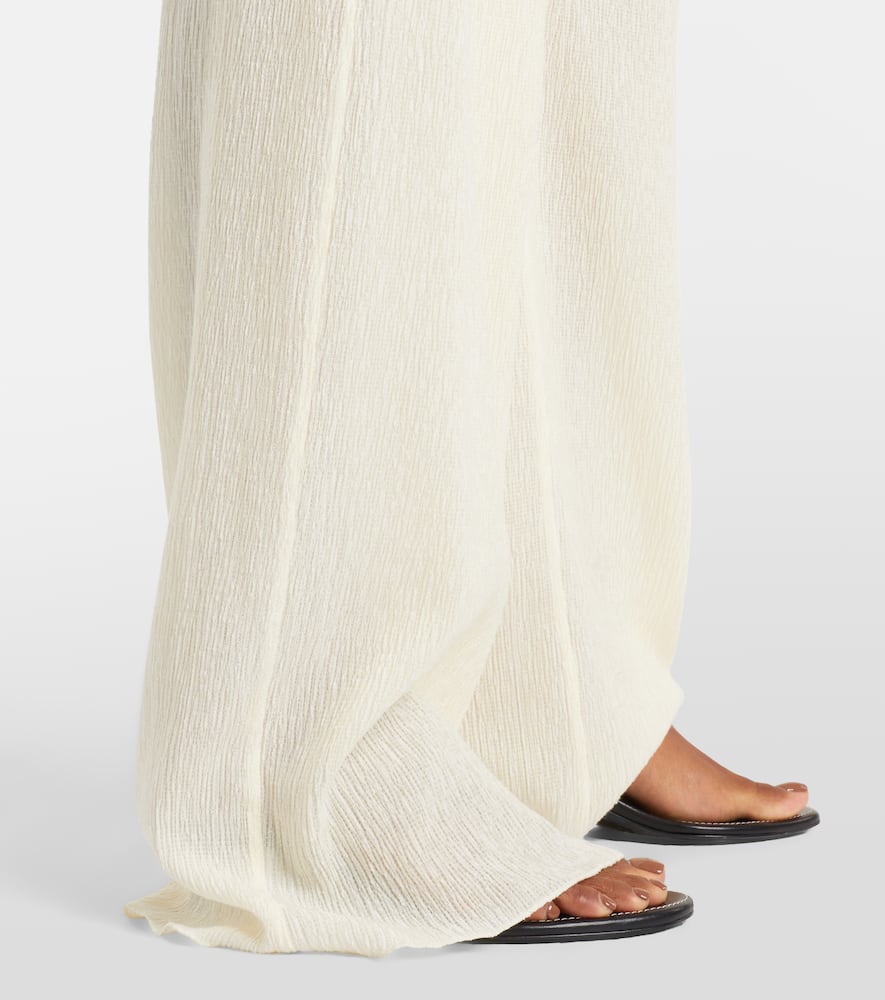 Magda Butrym High-rise Wide-leg Pants In White