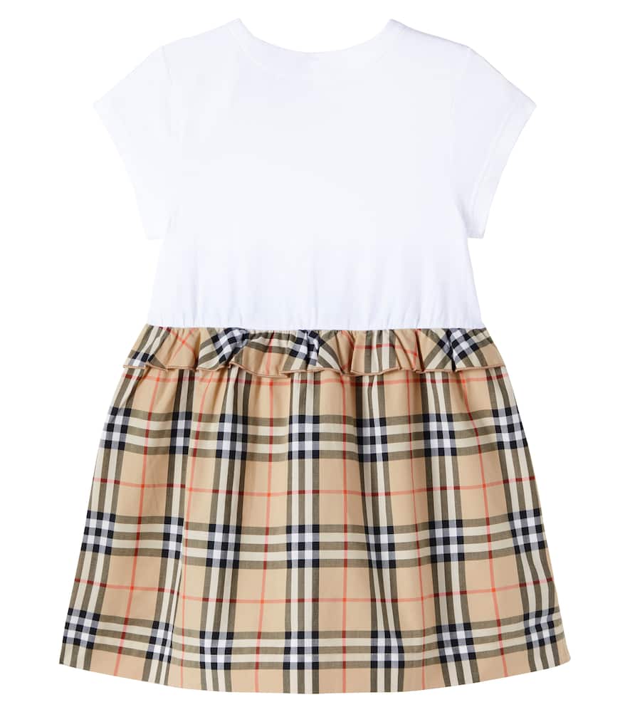 Burberry Check-pattern Dress In Neutral