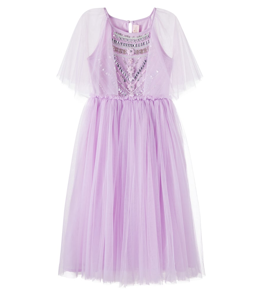 Tutu Du Monde Purple Lina Embellished Tulle Dress Y Size 12 - Mytheresa