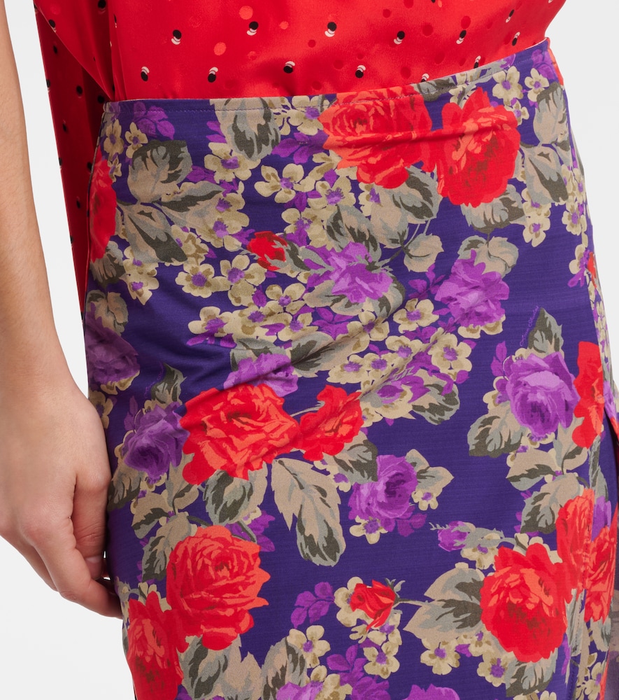  Acne Studios Acne Studios Intessa Floral Midi Skirt 