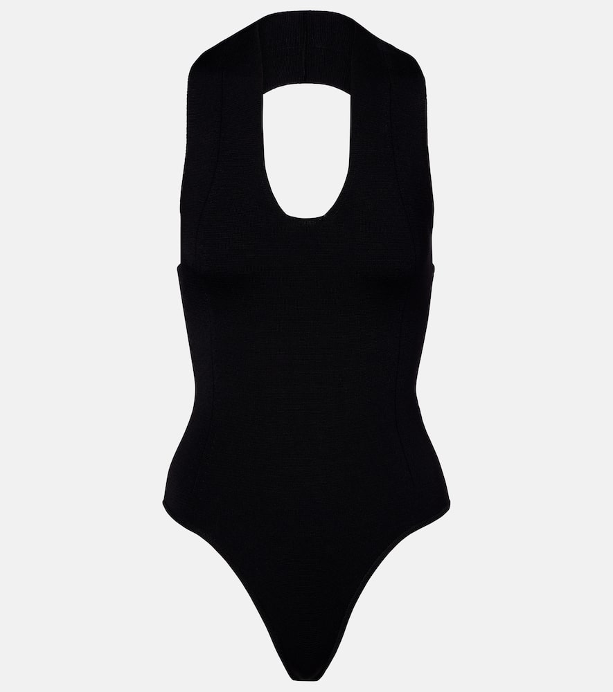 Khaite Toto Halterneck Bodysuit In Black
