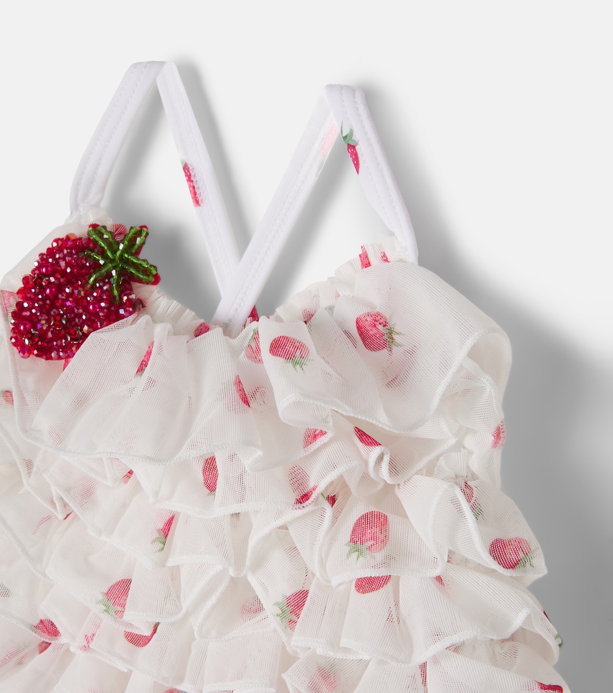  Monnalisa Monnalisa Baby Verzierter Badeanzug Mit Tüll 