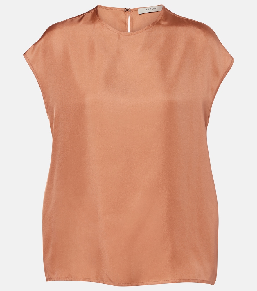 Asceno Dasha silk twill top