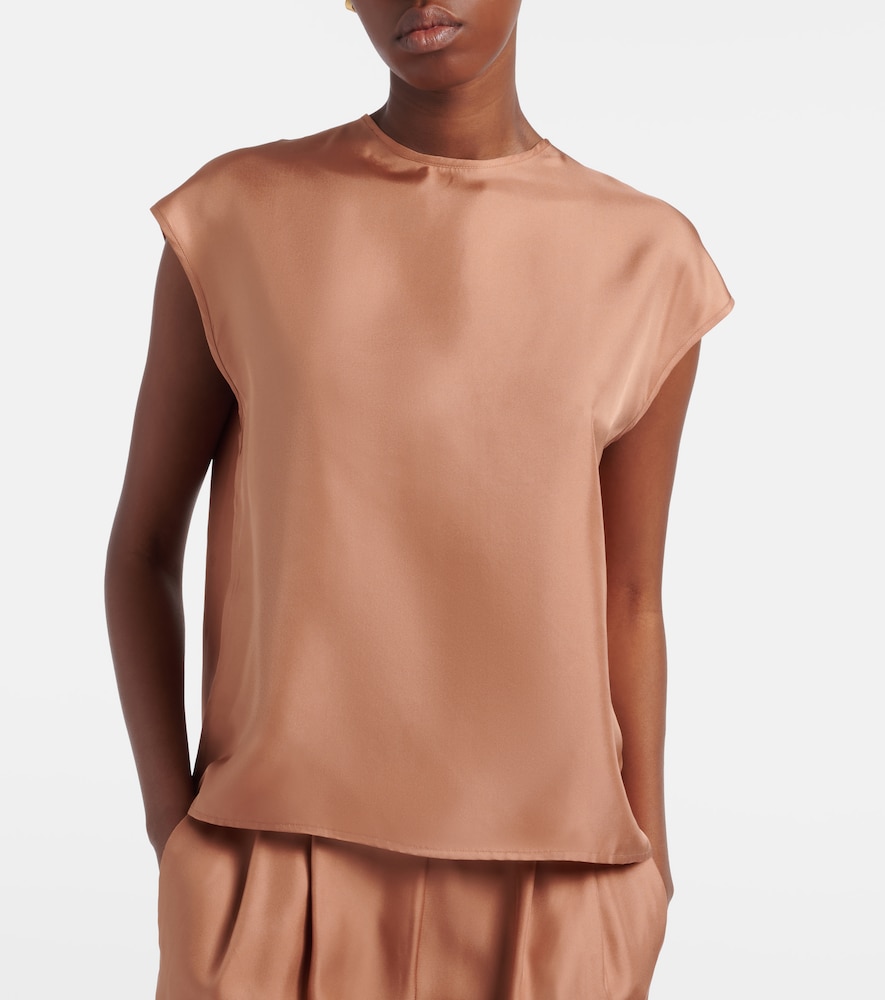Asceno Dasha silk twill top
