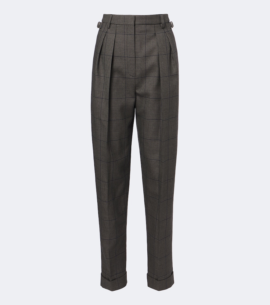 Mugler Pantalon droit en laine carreaux 850 €