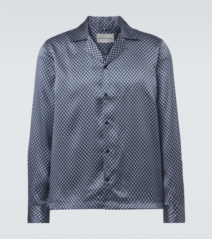 Frescobol Carioca Men's Blue Safra Silk Shirt UK Size 16,5 - Mytheresa