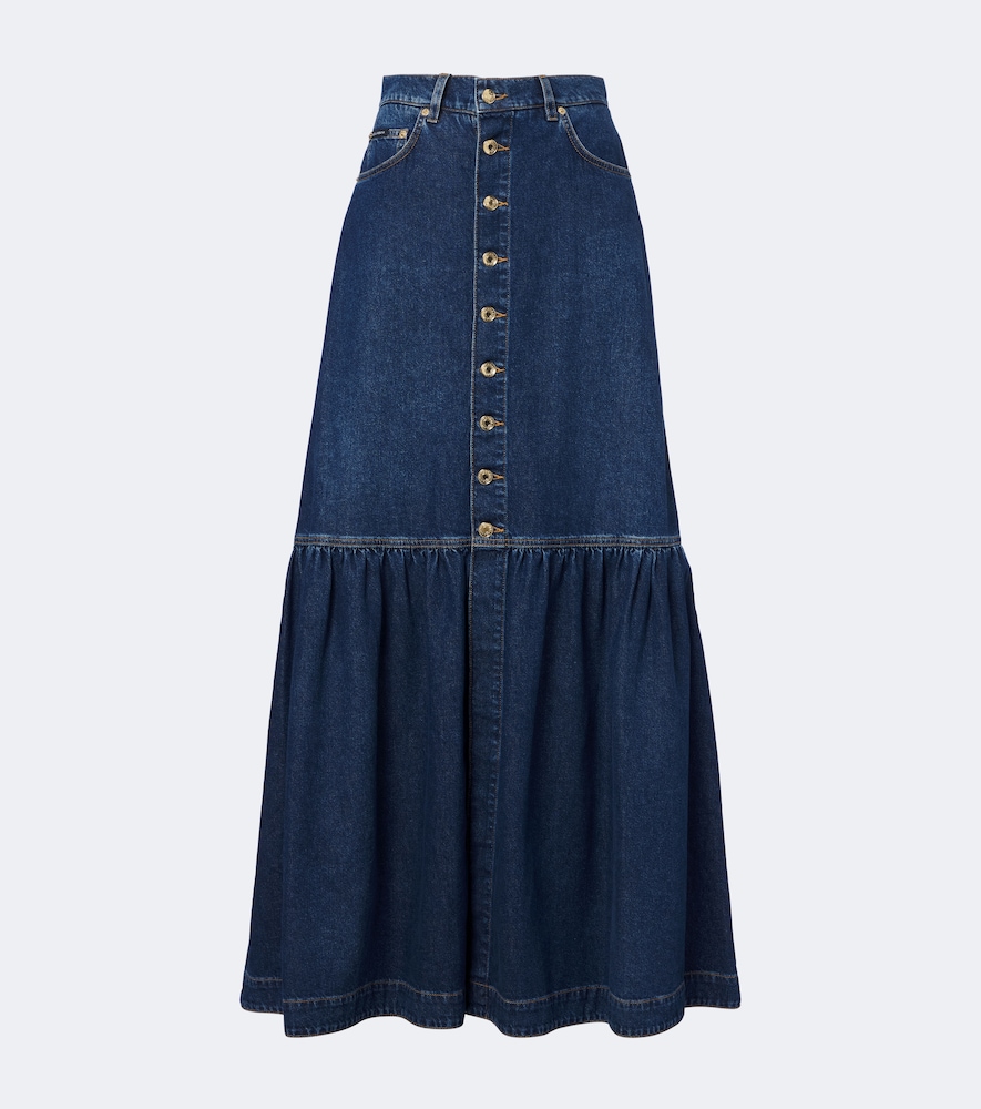 Dolce&Gabbana Denim Tiered Maxi Skirt Women's Xl+ - Mytheresa