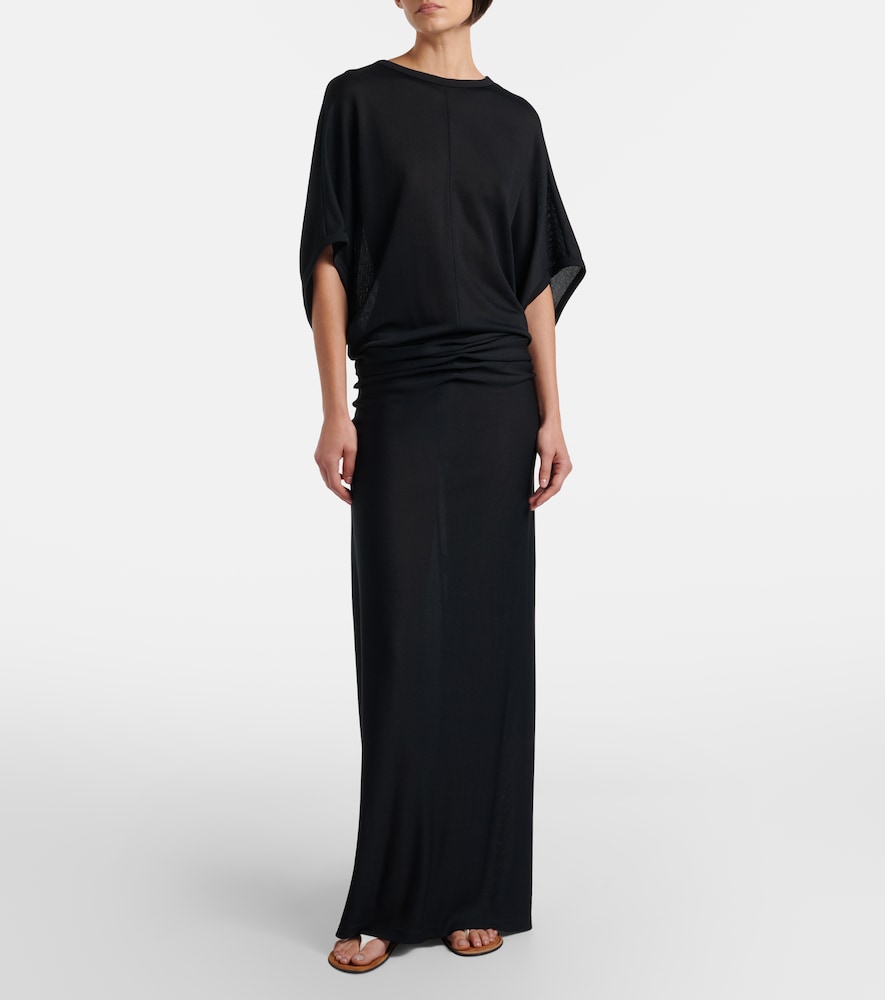The Row Delyra ruched jersey gown