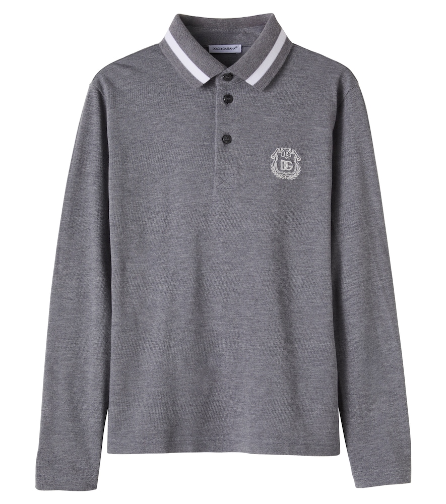 Polo in piqué di cotone con logo