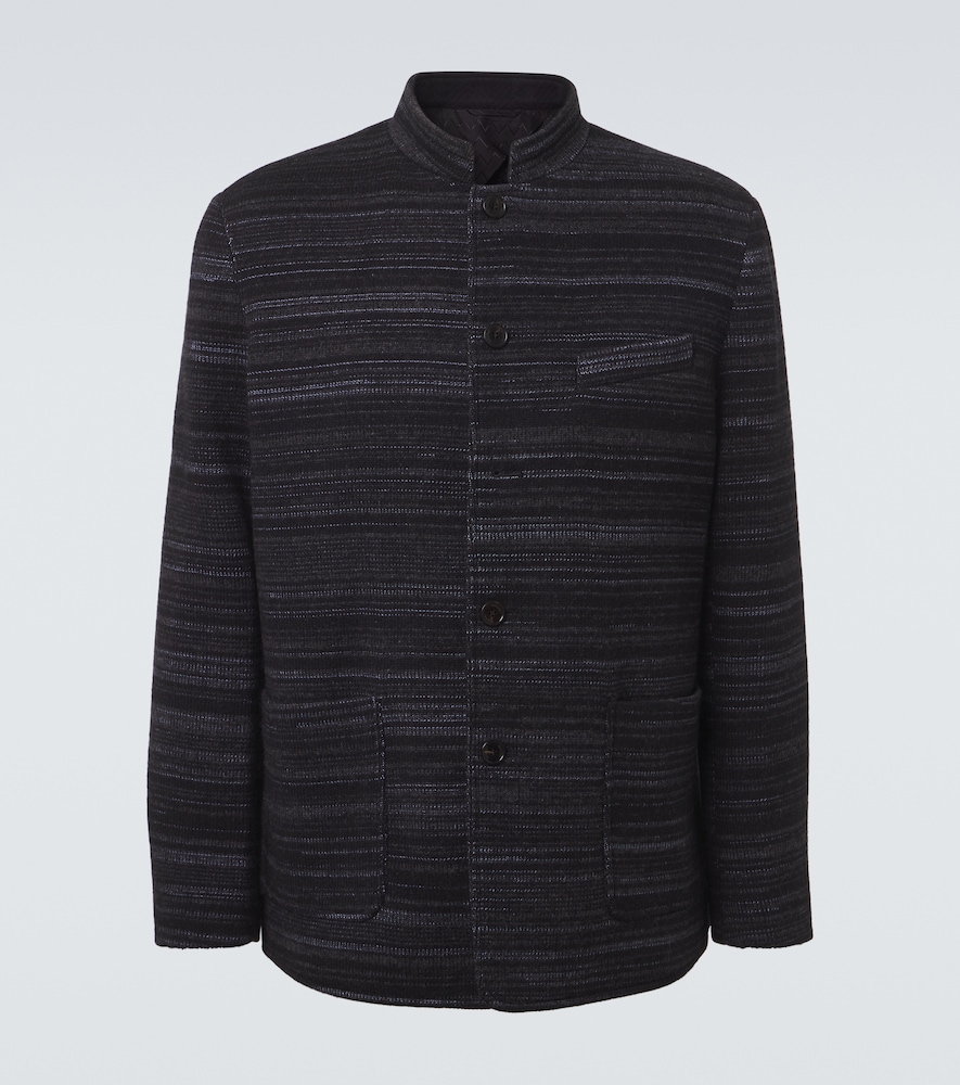 Missoni Space-dyed Wool-blend Jacket In Black
