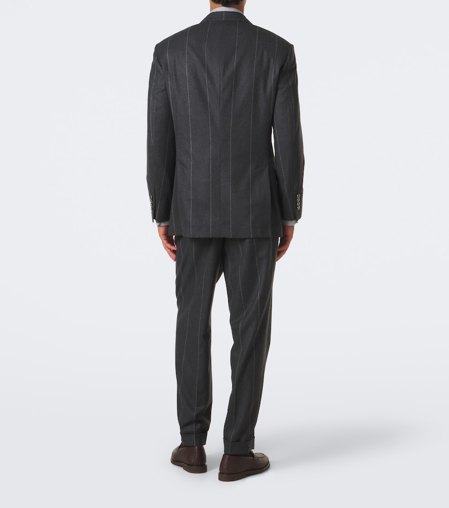 Chalk Stripe Wool, Silk, And Cashmere Suit