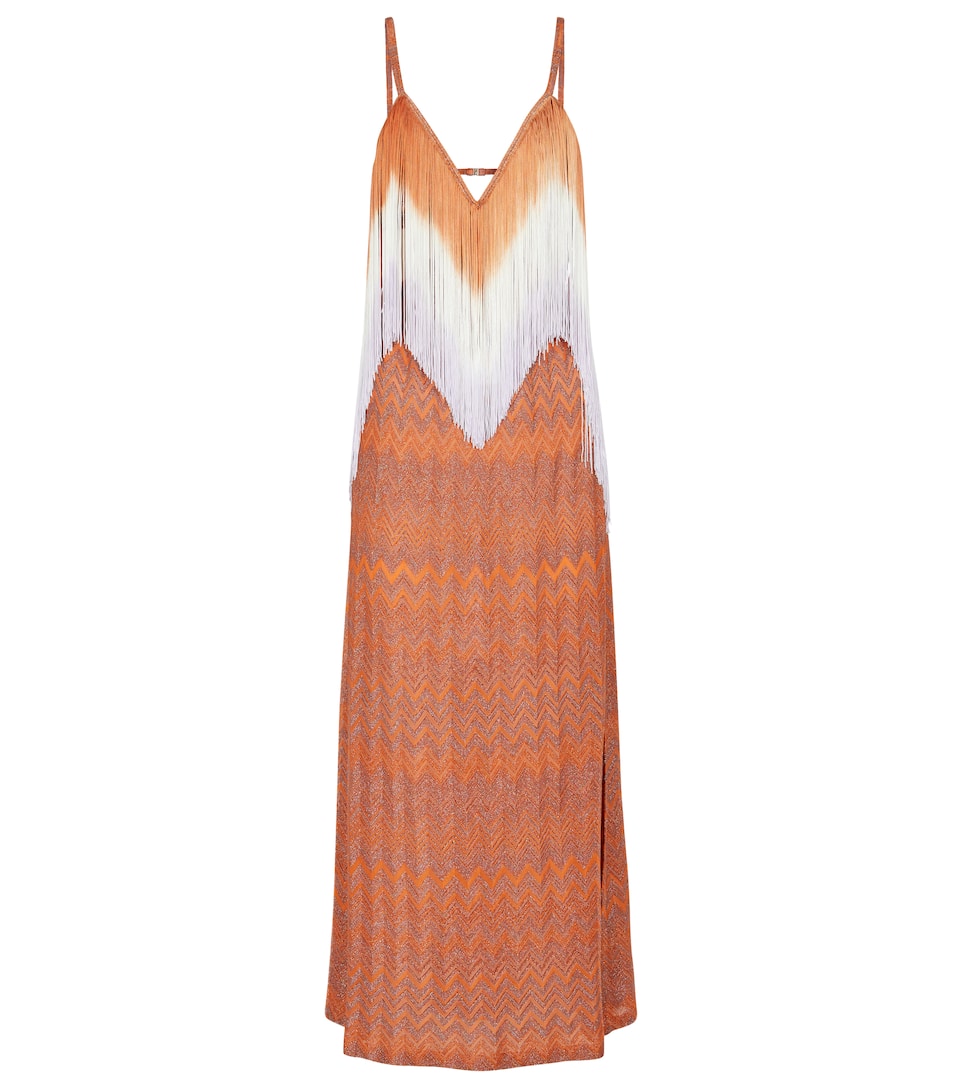 Missoni Mare Fringed knit maxi dress Mytheresa
