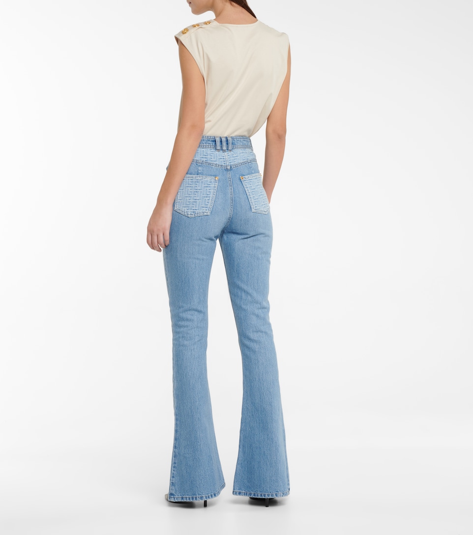Balmain - High-rise flared jeans 