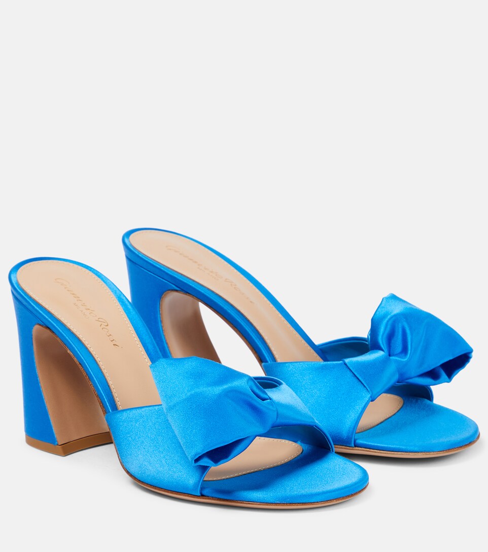 Gianvito Rossi - Rosie satin mules | Mytheresa