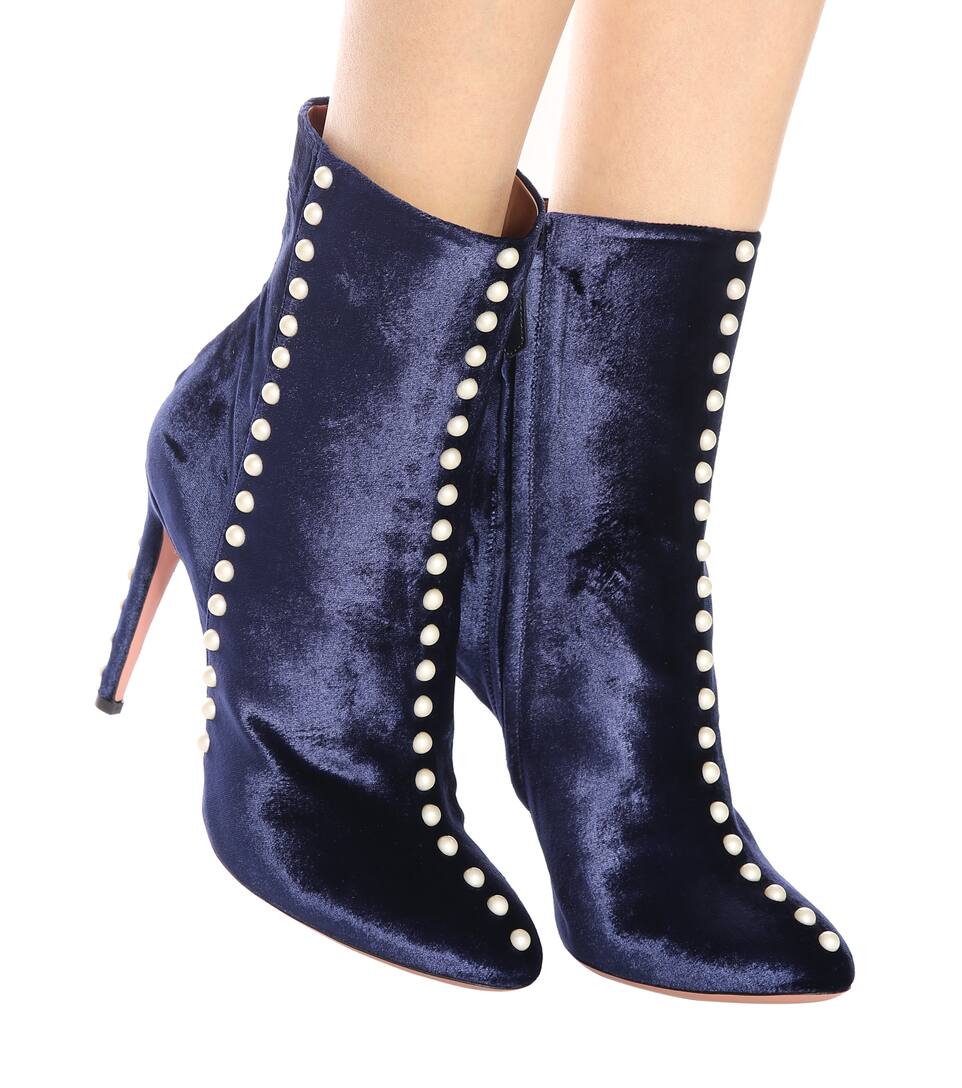 aquazzura velvet boots