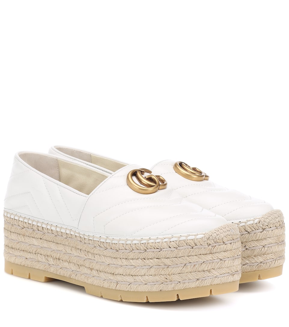 Marmont platform leather espadrilles