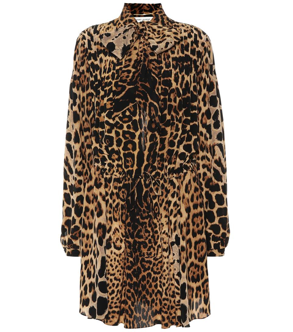 Soie Imprimée Saint Laurent En Robe Y7Ibfymg6v
