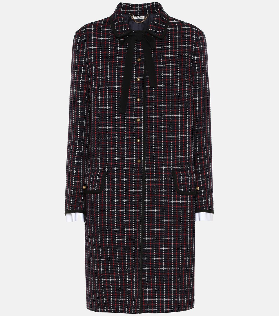 miu miu tartan coat