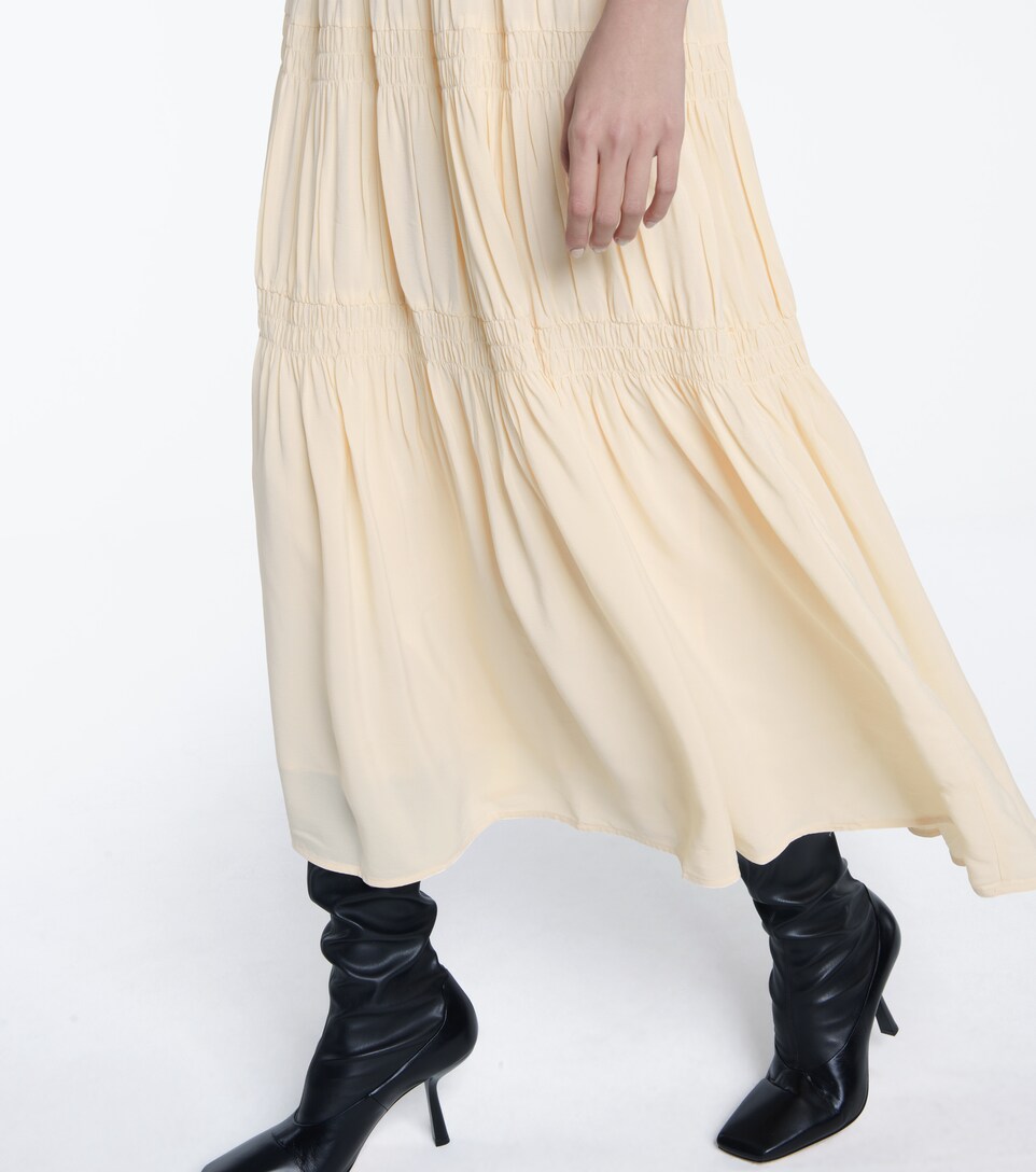 Smocked CrÃªpe Midi Dress - Proenza Schouler | Mytheresa