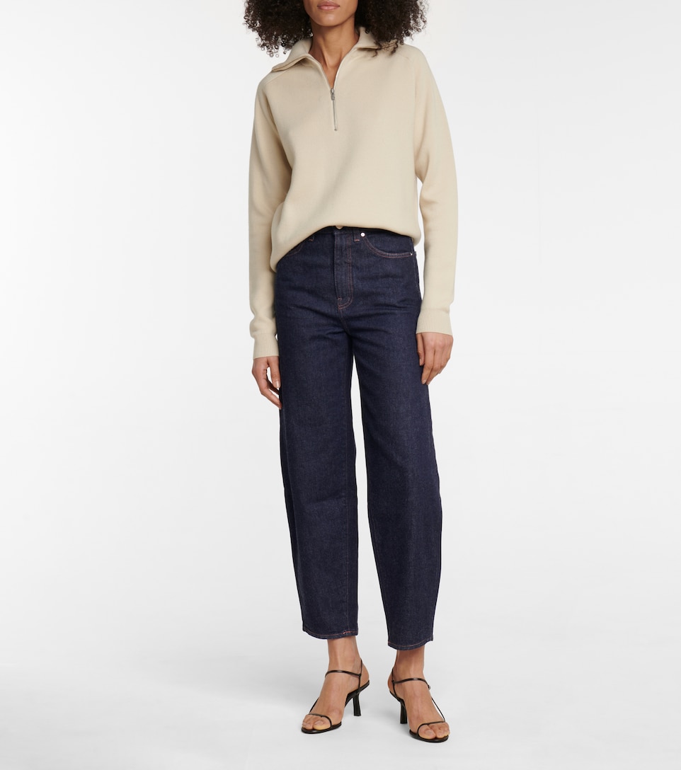 Totême - High-rise barrel-leg jeans 