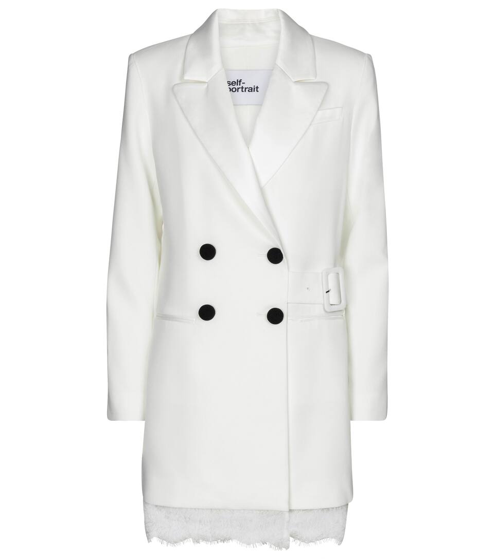 Self portrait white blazer dress clearance
