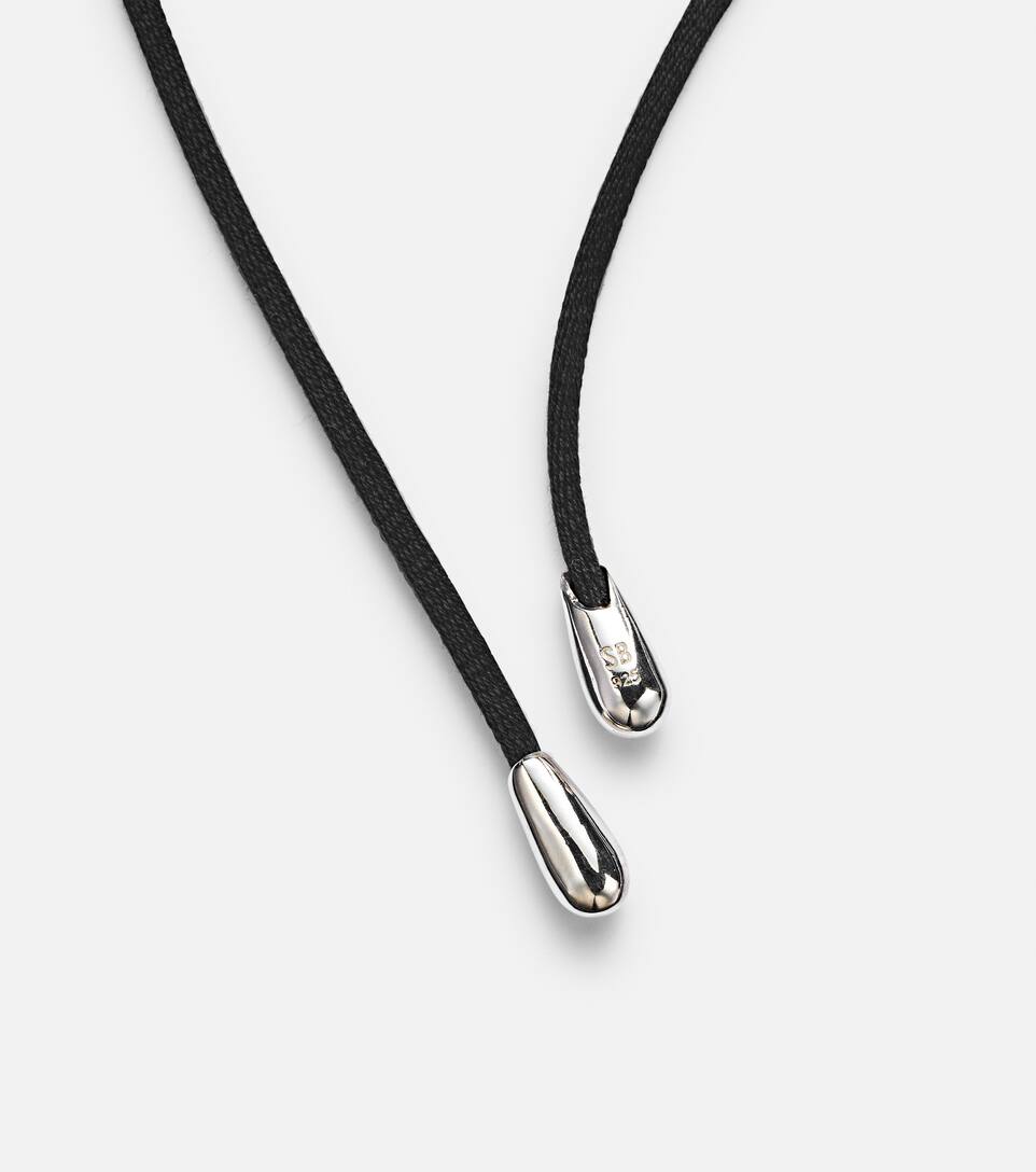 Sophie Buhai Elegant Shoelace sterling silver and silk choker Mytheresa