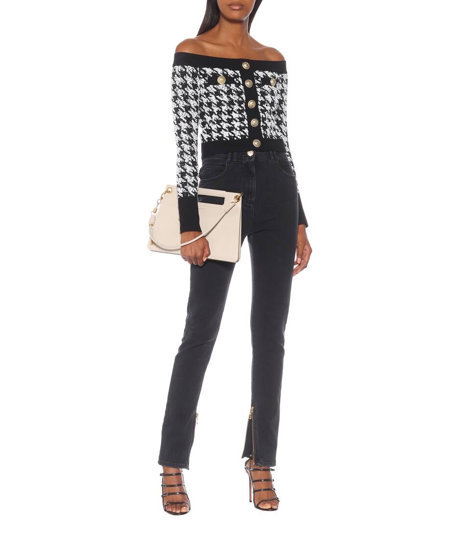 Top Encolure Bardot Et Balmain À Carreaux xQoedCBWr