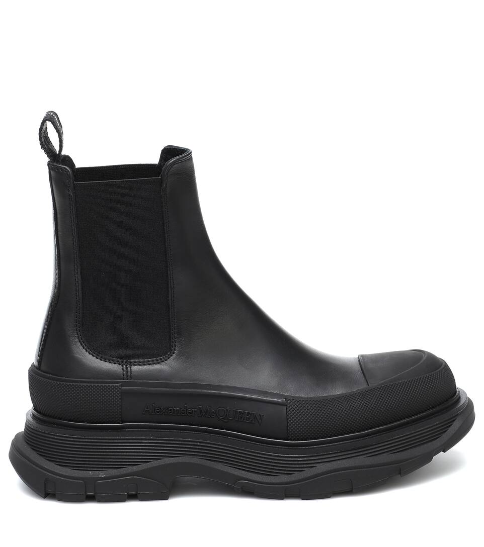 Alexander mcqueen leather ankle boots clearance