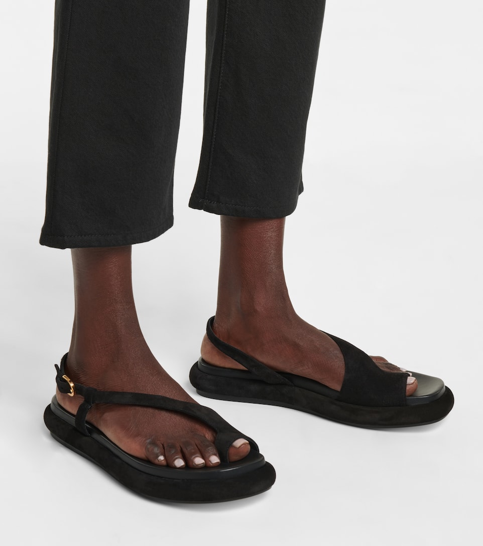 Khaite Lisbon suede sandals Mytheresa