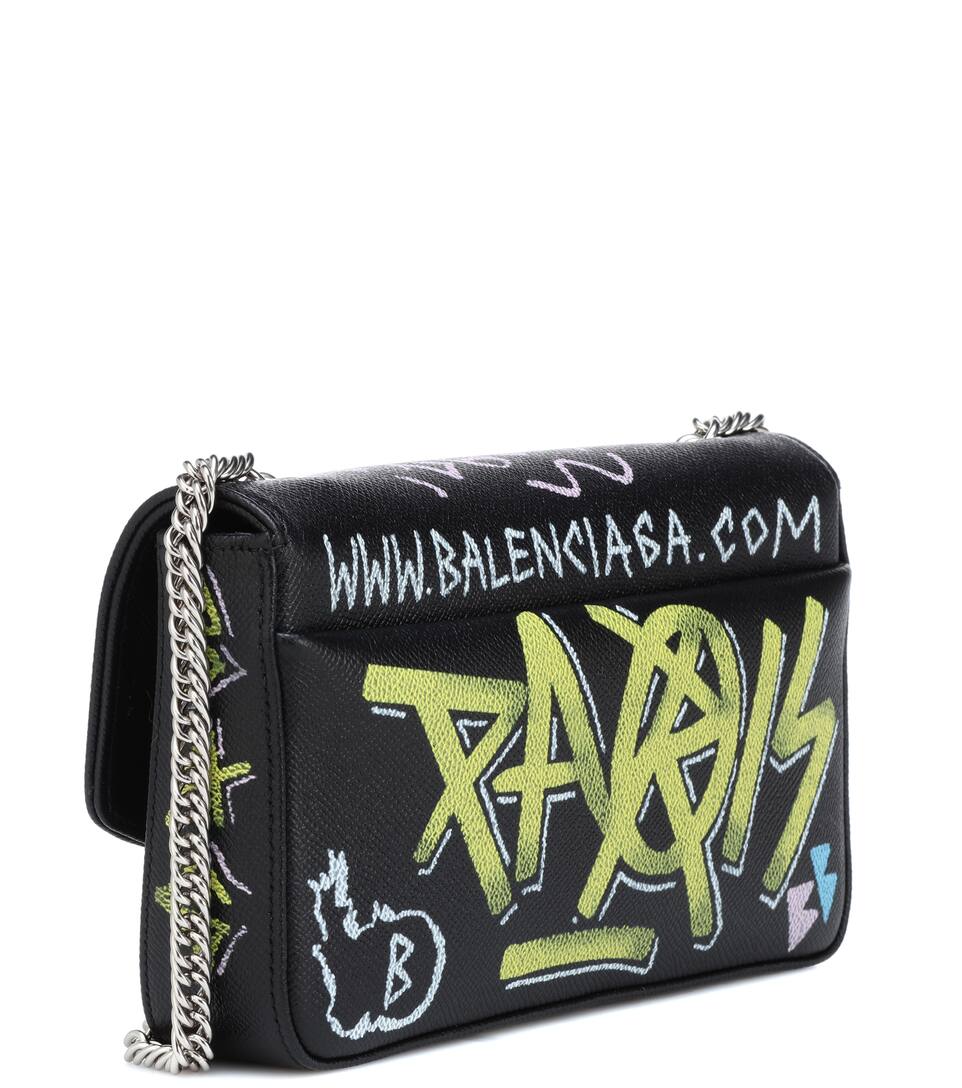 balenciaga graffiti chain bag